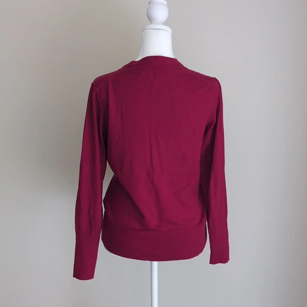 Banana Republic V-Neck Sweater - Deep Red, M/P - Picture 2 of 5